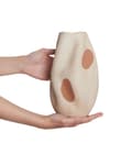 Miniatyrbild 4 av 6: Blomvas Ljus Beige Stengods Abstrakt Prickig Inomhus Dekoration Modern Design Vattentät