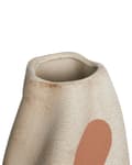 Miniatyrbild 5 av 6: Blomvas Ljus Beige Stengods Abstrakt Prickig Inomhus Dekoration Modern Design Vattentät