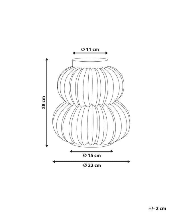 Blomstervase Rød Steintøy 28 cm Moderne design Vanntett Dekorasjon Innendørs