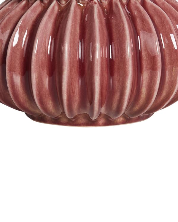 Blomstervase Rød Steintøy 28 cm Moderne design Vanntett Dekorasjon Innendørs