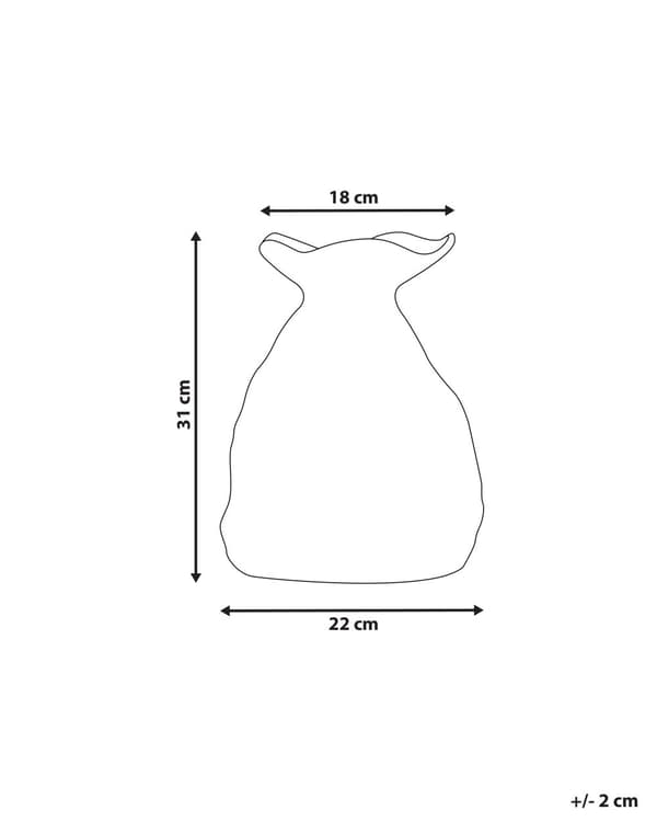 Blomstervase Svart Steintøy 31 cm Moderne og minimalistisk design Vanntett Dekorasjon Innendørs