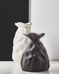 Miniatyrbilde 4 av 7: Blomstervase Svart Steintøy 31 cm Moderne og minimalistisk design Vanntett Dekorasjon Innendørs