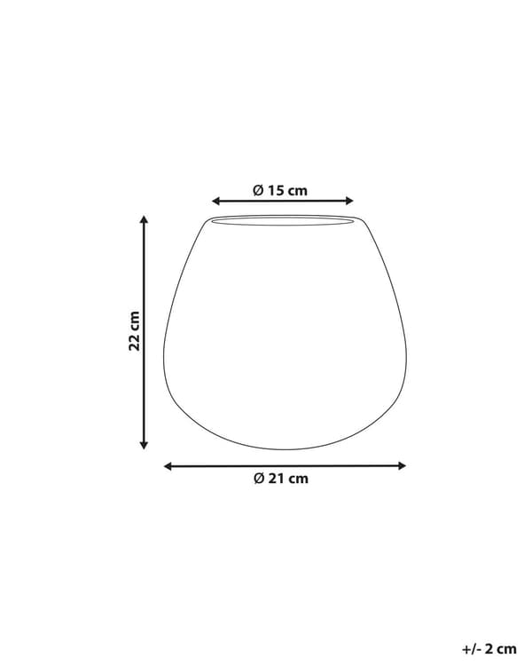 Blomstervase Brun Steintøy Innendørs Dekorasjon Stykke Moderne Design Vanntett