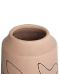 Miniatyrbilde 5 av 6: Blomstervase Sandbeige Steintøy 33 cm Abstrakt motiv Moderne design Vanntett Dekorasjon Innendørs
