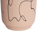 Miniatyrbilde 6 av 6: Blomstervase Sandbeige Steintøy 33 cm Abstrakt motiv Moderne design Vanntett Dekorasjon Innendørs