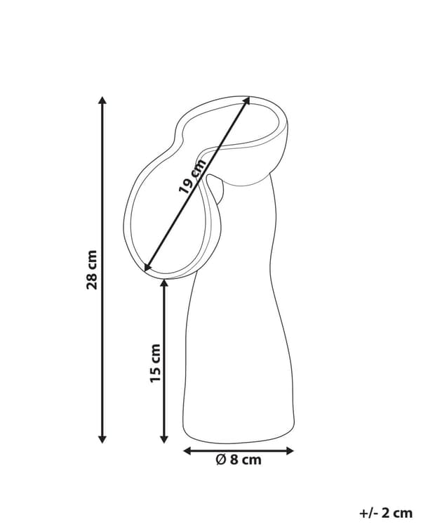 Blomstervase Grønn Steintøy 28 cm Vanntett Abstrakt form Moderne design Dekorasjon Interiør
