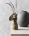 Miniatyrbilde 2 av 8: Blomstervase Grønn Steintøy 28 cm Vanntett Abstrakt form Moderne design Dekorasjon Interiør
