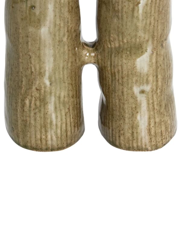 Blomstervase Grøn stentøj 28 cm Vandtæt Abstrakt form Moderne design Dekoration Interiør Vase