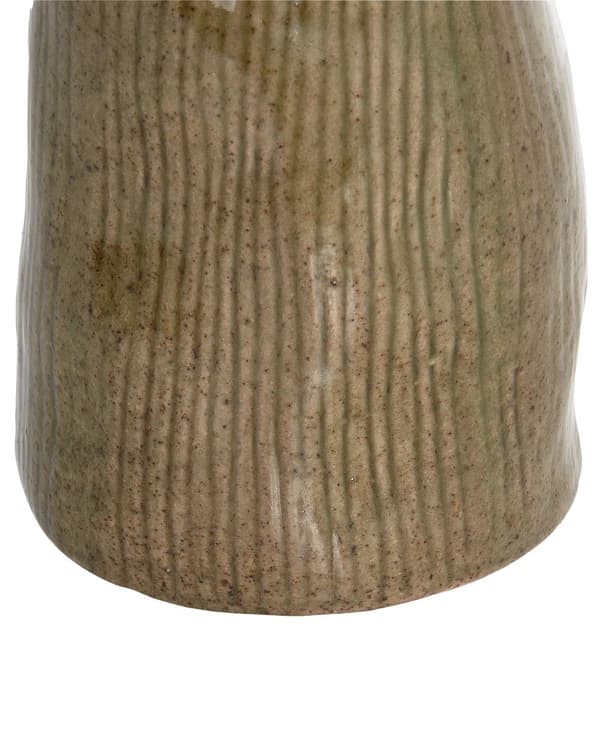 Blomstervase Grøn stentøj 28 cm Vandtæt Abstrakt form Moderne design Dekoration Interiør Vase