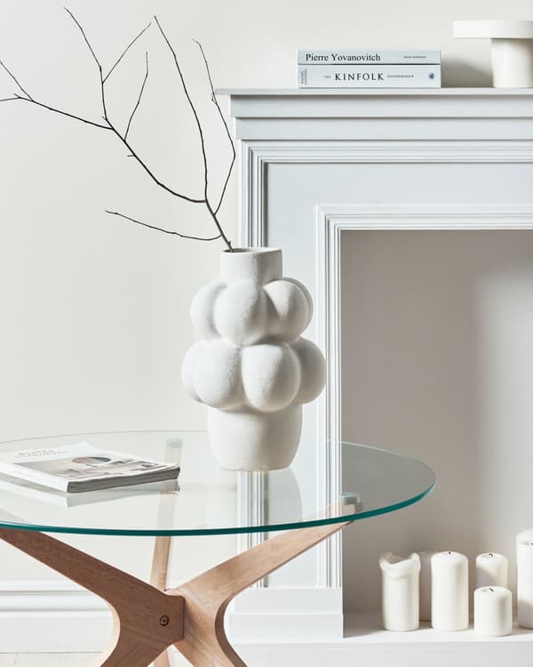 Blomvas Vit Stengods Inomhus Dekoration Modern Design Vattentät Vardagsrum Sovrum