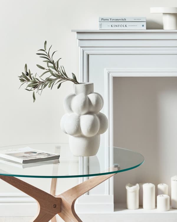 Blomvas Vit Stengods Inomhus Dekoration Modern Design Vattentät Vardagsrum Sovrum