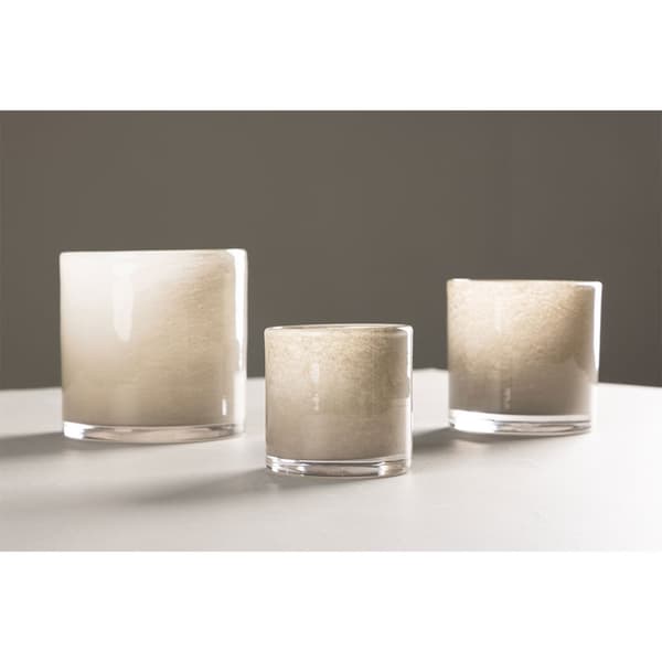 Glora telysholder beige.