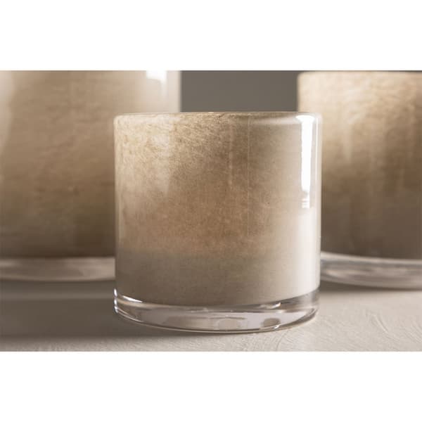 Glora telysholder beige.