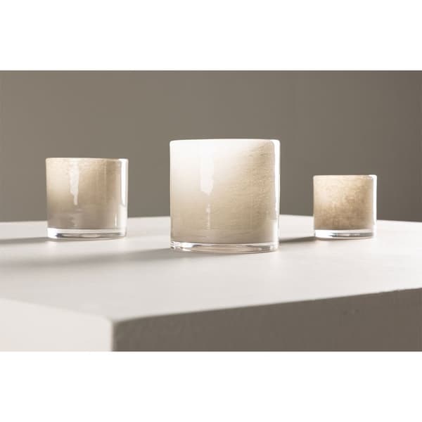 Glora telysholder beige.