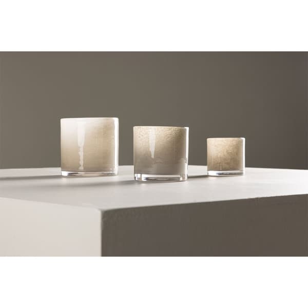 Glora telysholder beige.