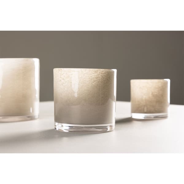 Glora telysholder beige.
