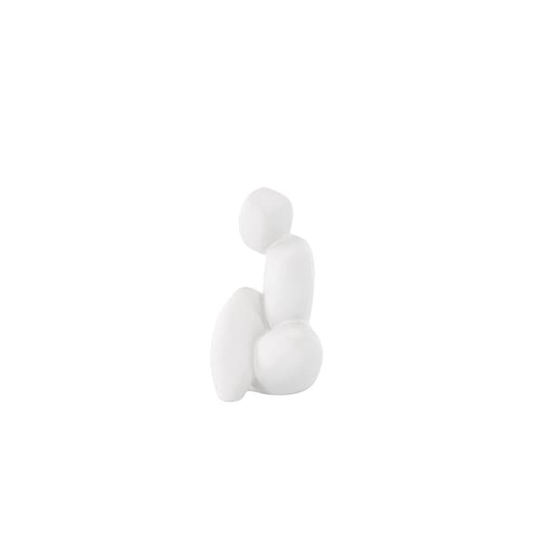 Floda figur til dekorasjon hvit.