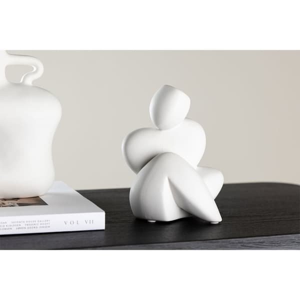 Floda figur til dekorasjon hvit.