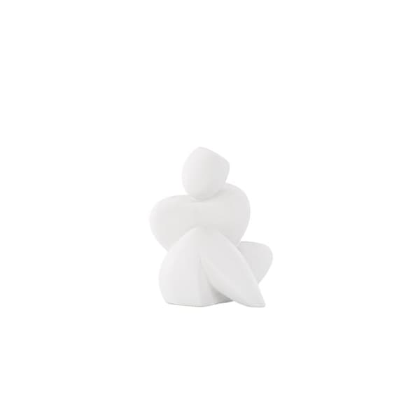 Floda figur til dekorasjon hvit.