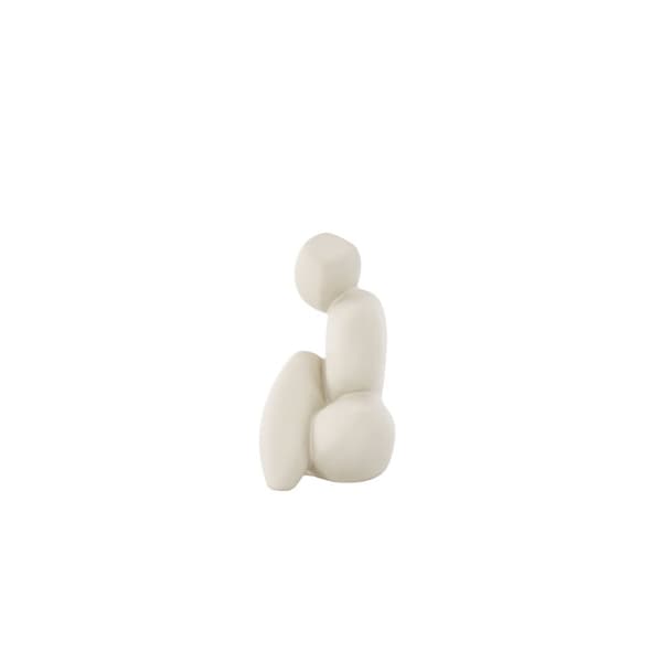 Floda figur til dekorasjon lysegrå.