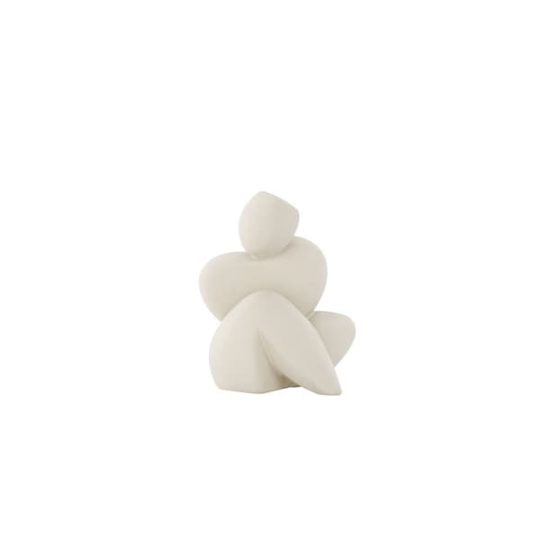 Floda figur til dekorasjon lysegrå.