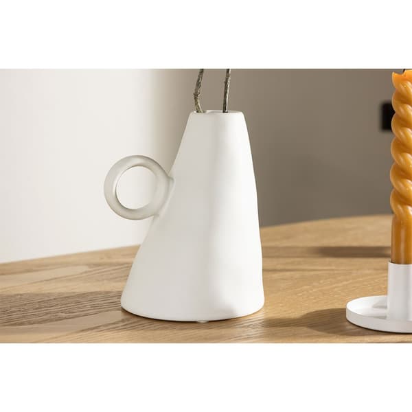 Ovy vase hvit.
