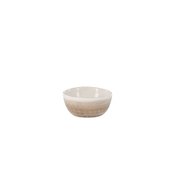 2 x Jublie skål steintøy beige.