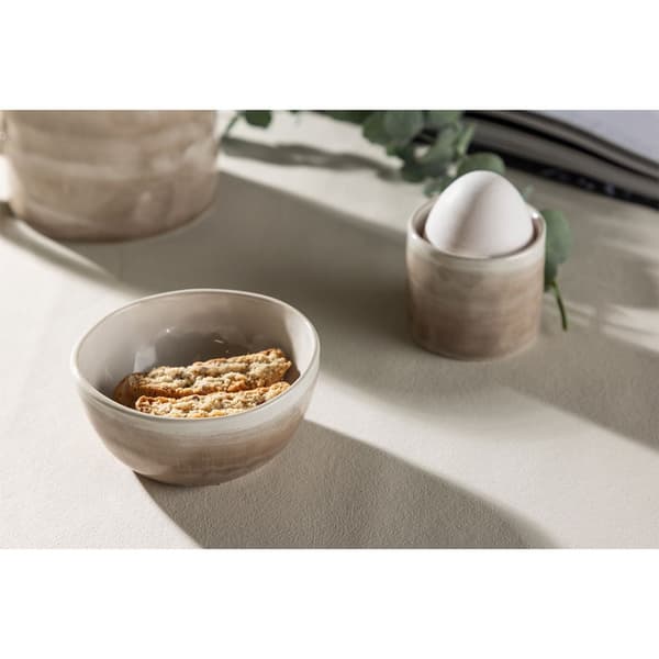 2 x Jublie skål steintøy beige.