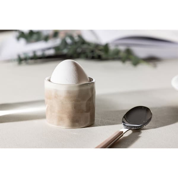 2 x Jublie eggeglass steintøy beige.