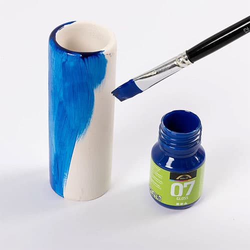 Vit Vas av Terrakotta - H: 11 cm - 6 st