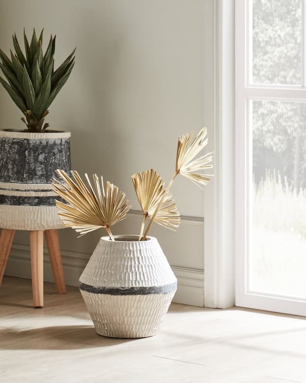 Blomstervase beige udendørs indendørs potte traditionel boho til planter og blomster