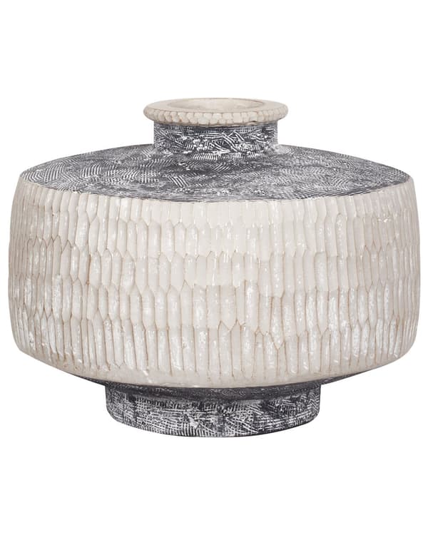 Blomstervase Beige Grå Utendørs Innendørs Blomsterpotte Tradisjonell Boho stil