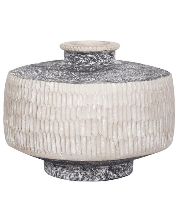 Blomstervase Beige Grå Utendørs Innendørs Blomsterpotte Tradisjonell Boho stil