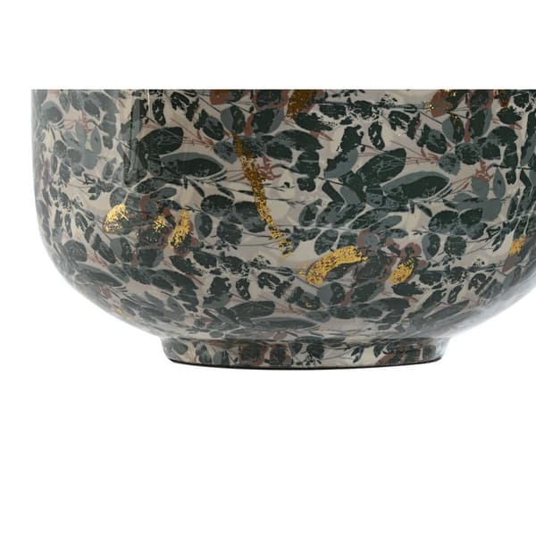 Vase Home ESPRIT Grøn Gylden Metal 25 x 25 x 69 cm