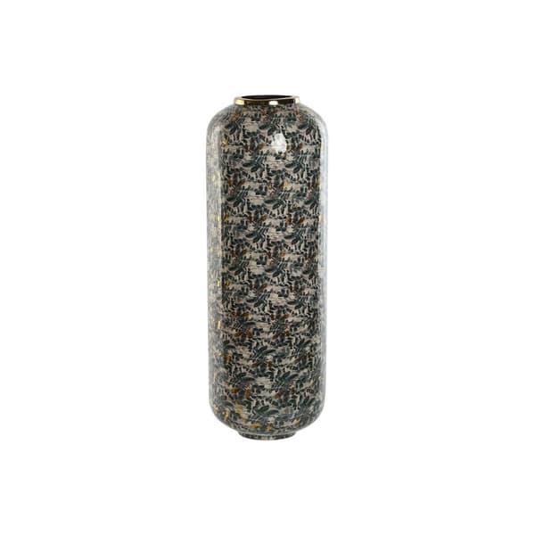 Vase Home ESPRIT Grøn Gylden Metal 25 x 25 x 69 cm