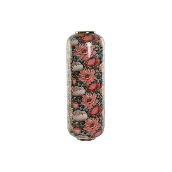 Vase Home ESPRIT Multifarvet Pink Metal 25 x 25 x 69,3 cm