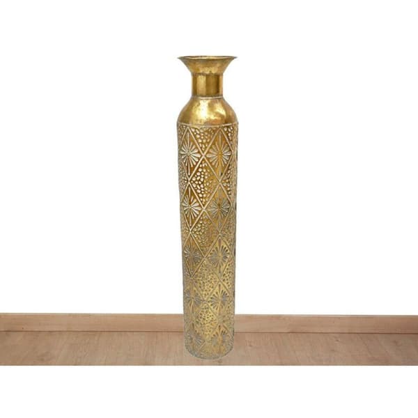 Gulvvase Alexandra House Living Gylden Metal 15 x 85 x 15 cm