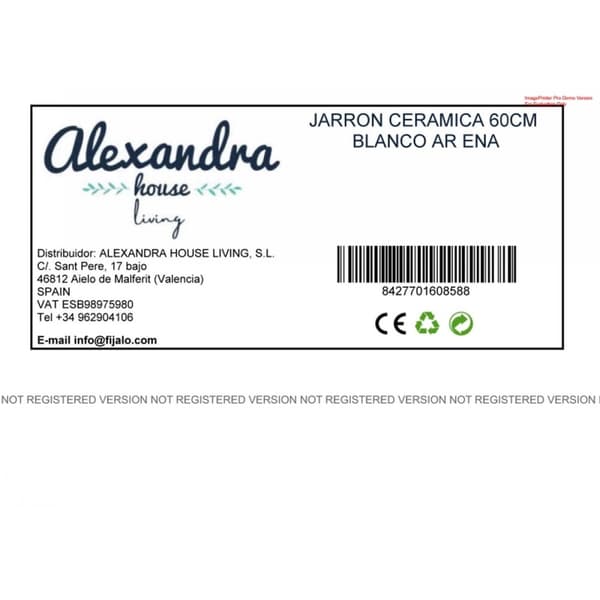 Vas Alexandra House Living Keramik 27 x 60 cm