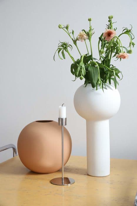 Vas - soliflore Cooee design - CD-HI-028-21-WH - Vit pillervas 32 cm
