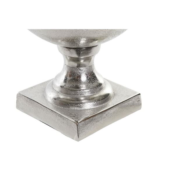 Vase Home ESPRIT Sølvfarvet Aluminium Moderne Vinglas 24 x 24 x 49 cm