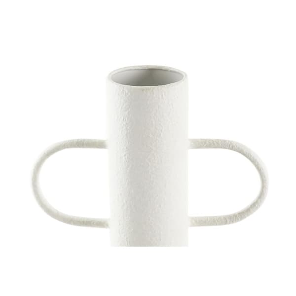 Vas DKD Home Decor Vit Naturell Metall 20 x 16 x 40 cm