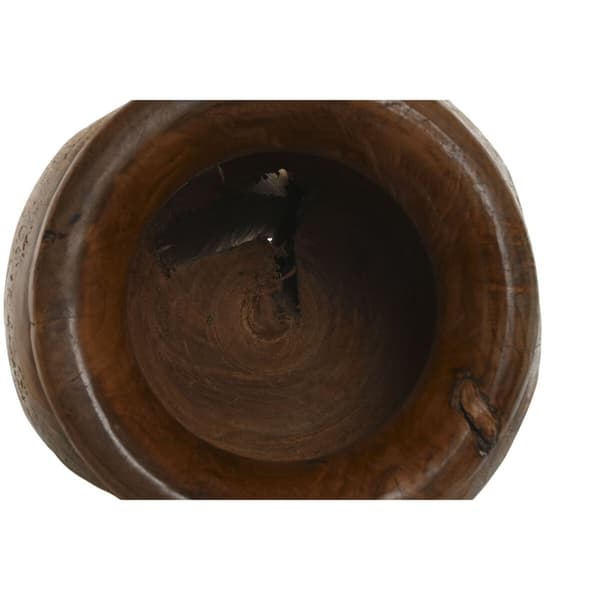 Vas Home ESPRIT Naturell Mörkbrun Teak 34 x 34 x 40 cm