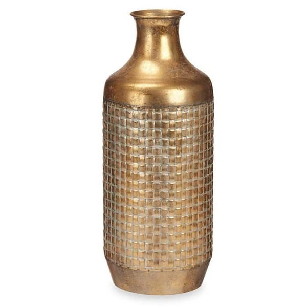 Vas Gyllene Metall 16 x 42 x 16 cm (4 antal) Med relief