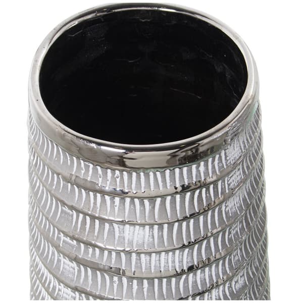 Vas Alexandra House Living Vit Silvrig Keramik 13 x 25 cm