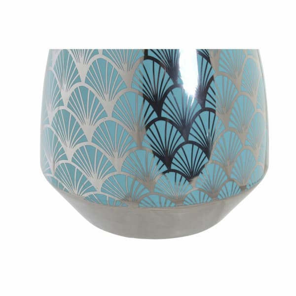 Vase DKD Home Decor Turkisblå Porcelæn Orientalsk (18 x 18 x 24 cm)
