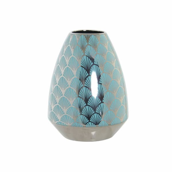 Vase DKD Home Decor Turkisblå Porcelæn Orientalsk (18 x 18 x 24 cm)