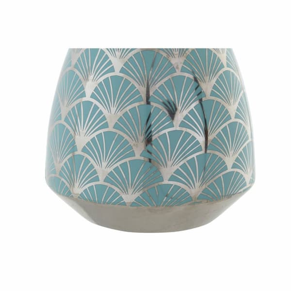 Vase DKD Home Decor Porcelæn Turkisblå Orientalsk Chromsalt 16 x 16 x 18 cm