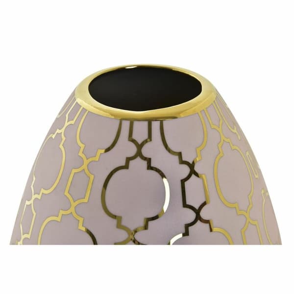Vase DKD Home Decor Porcelæn Pink Gylden Orientalsk Chromsalt 16 x 16 x 18 cm