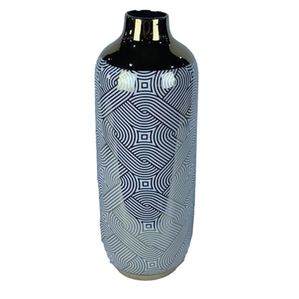 Vase DKD Home Decor Porcelæn Gylden Hvid Orientalsk (16 x 16 x 42 cm)