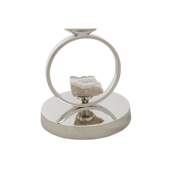 Vase DKD Home Decor Champagne Krystal Aluminium (15 x 15 x 56 cm)